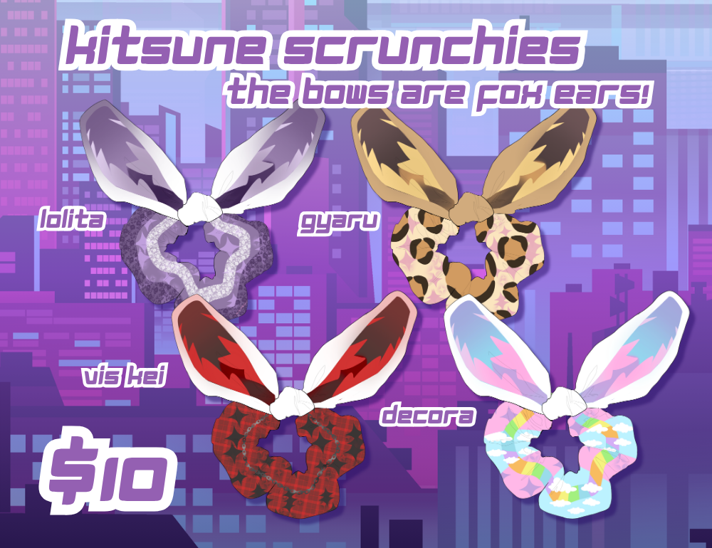 Kitsune Scrunchie