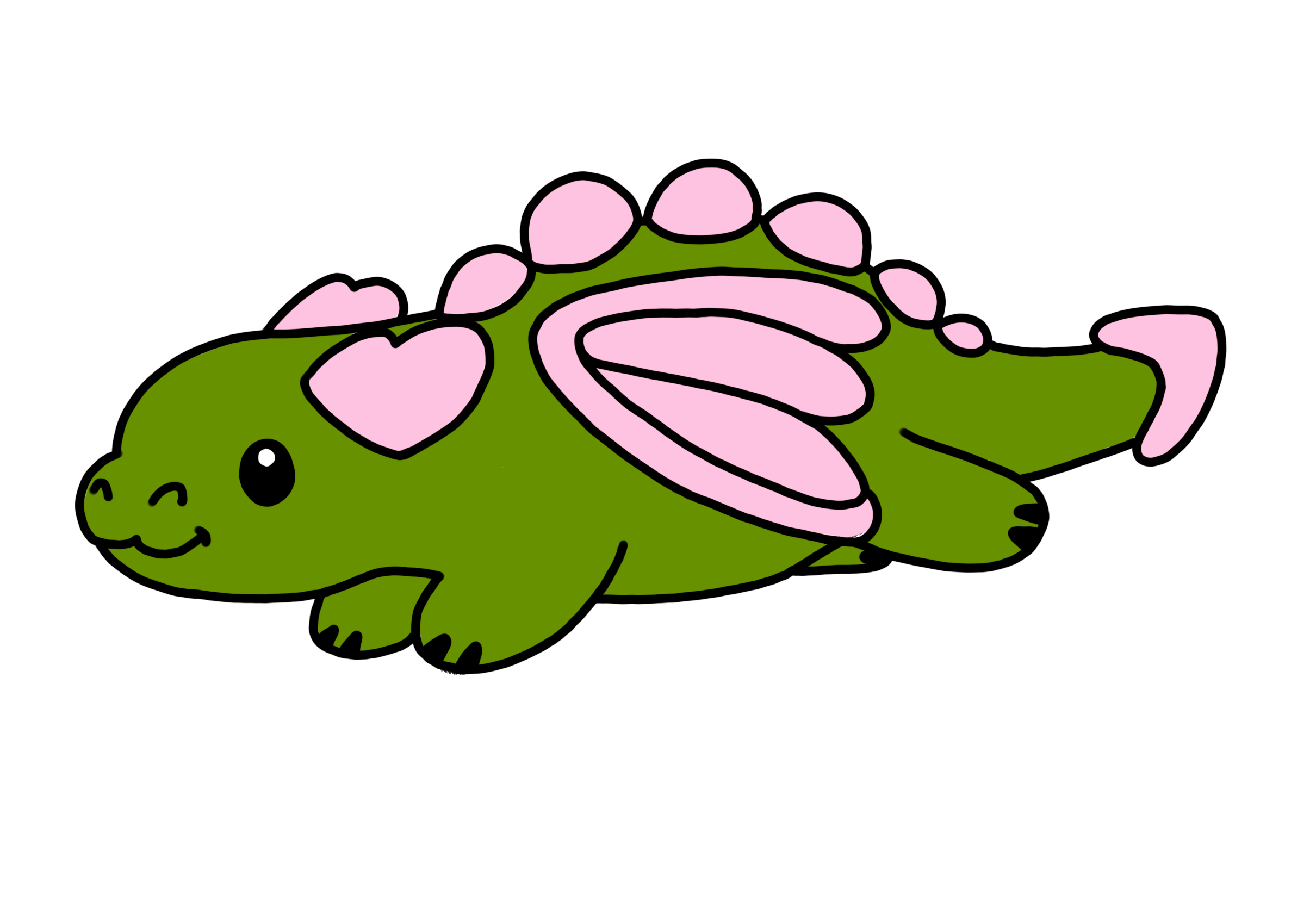 Green/pink dragon