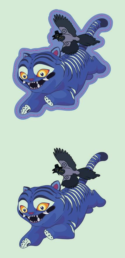 Matte Holo Clumsy Tiger Sticker	