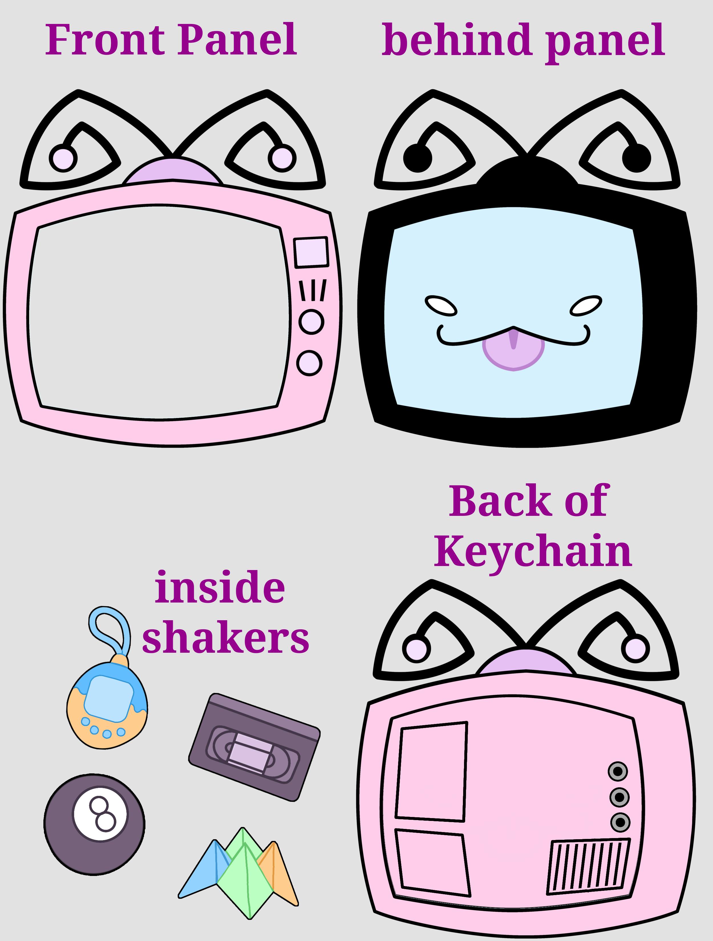 4 inch Telly Shaker Keychain