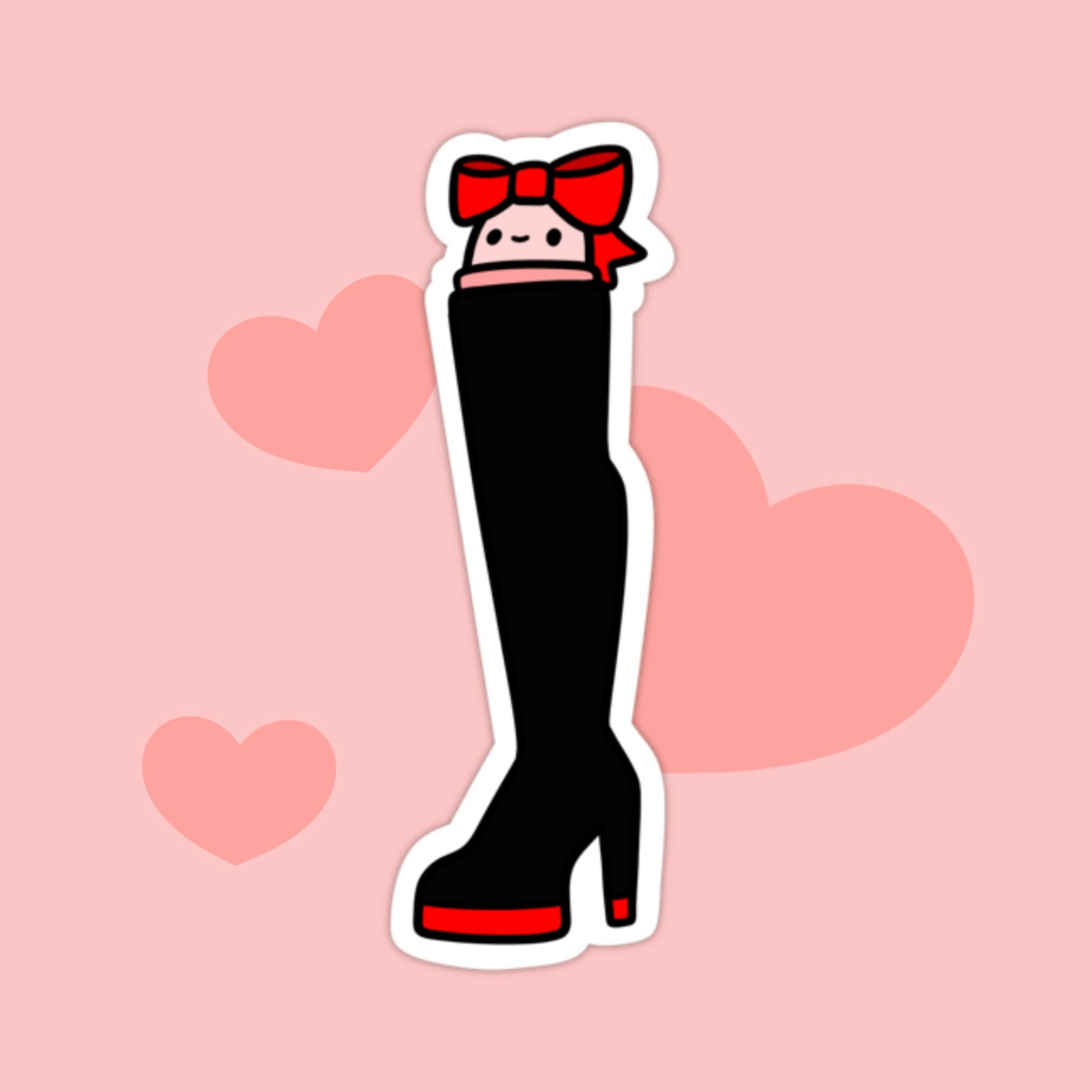 Boot Worm Vinyl Sticker