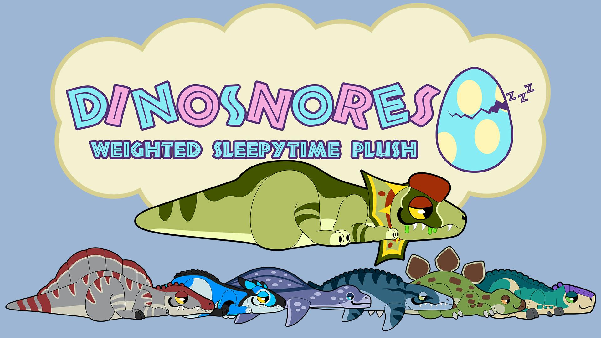 DinoSnores- Weighted Sleepytime Plush