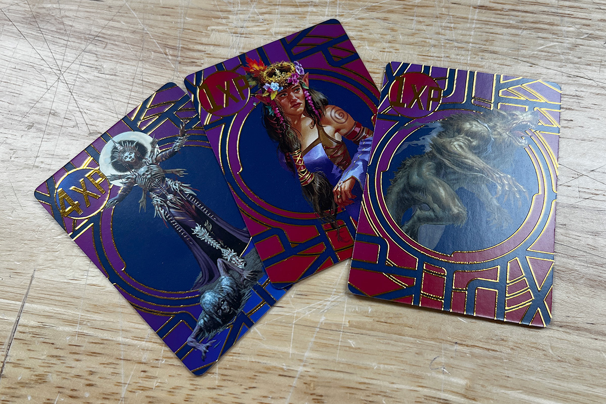 Photo of existing XP cards with gold foil.