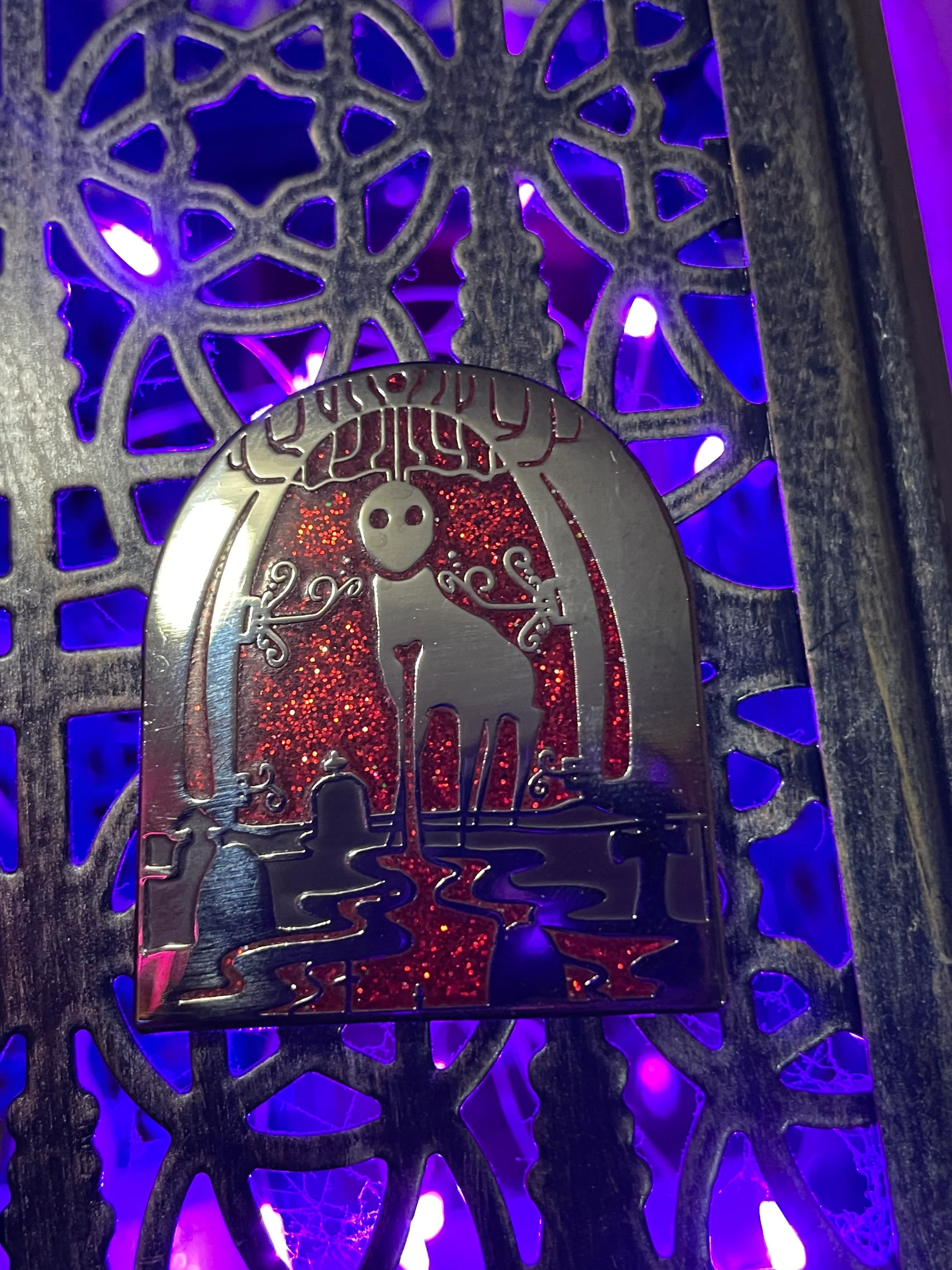 Church grim glitter pins