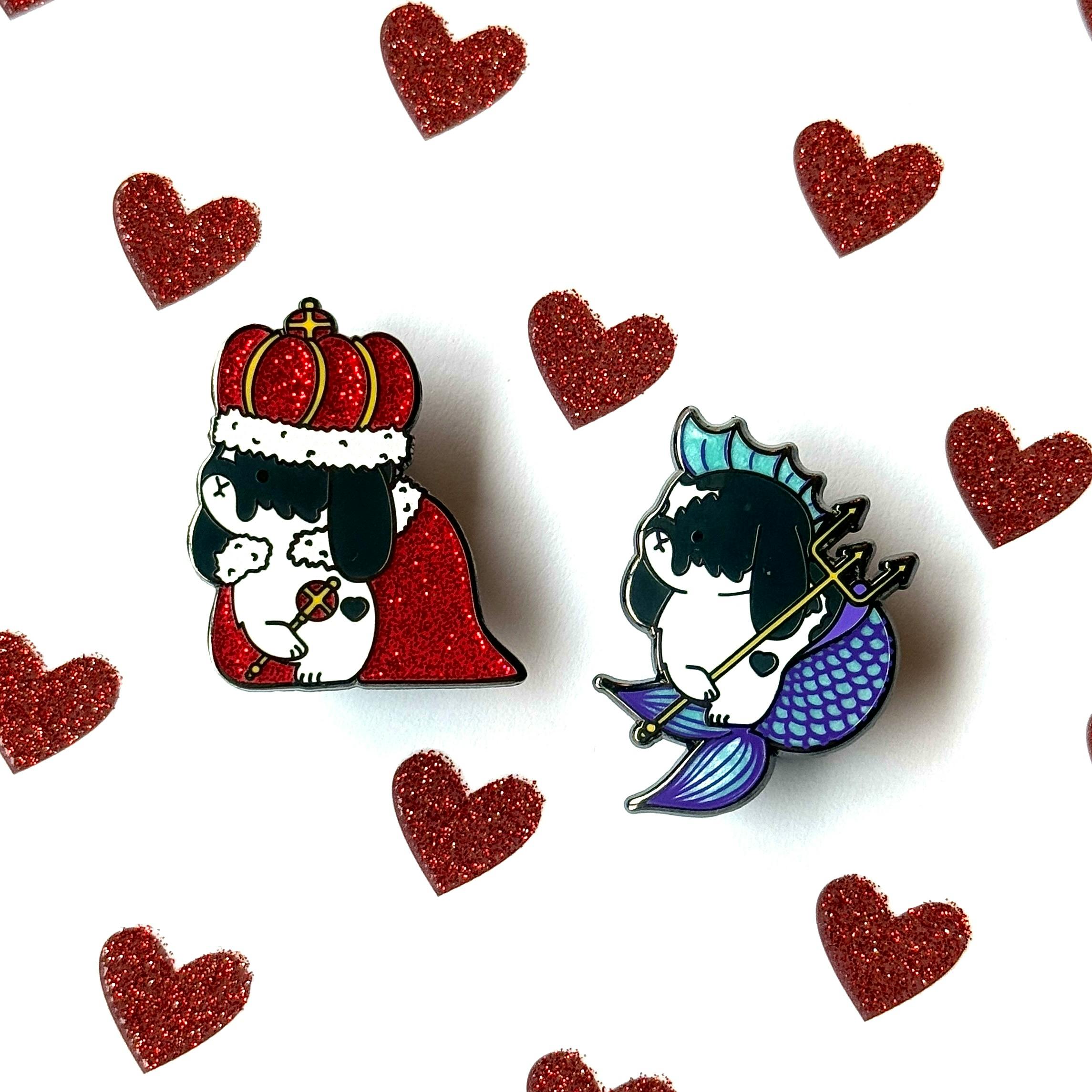 Fantasy Bunny Enamel Pin Pair
