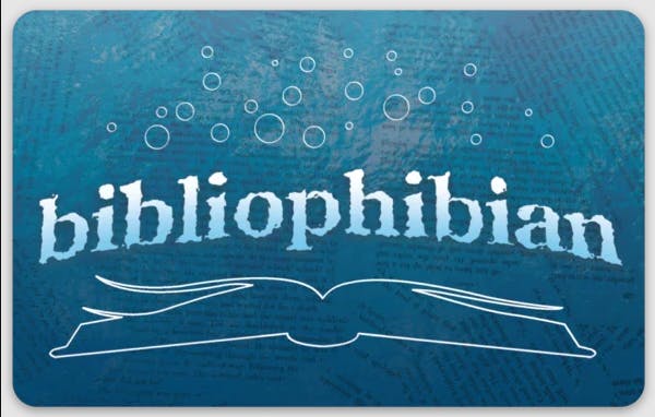 STICKER: Bibliophibian (Blue)