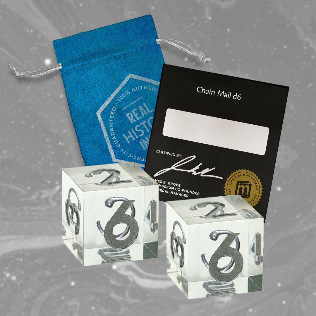 Set of 2 Chain Mail d6s