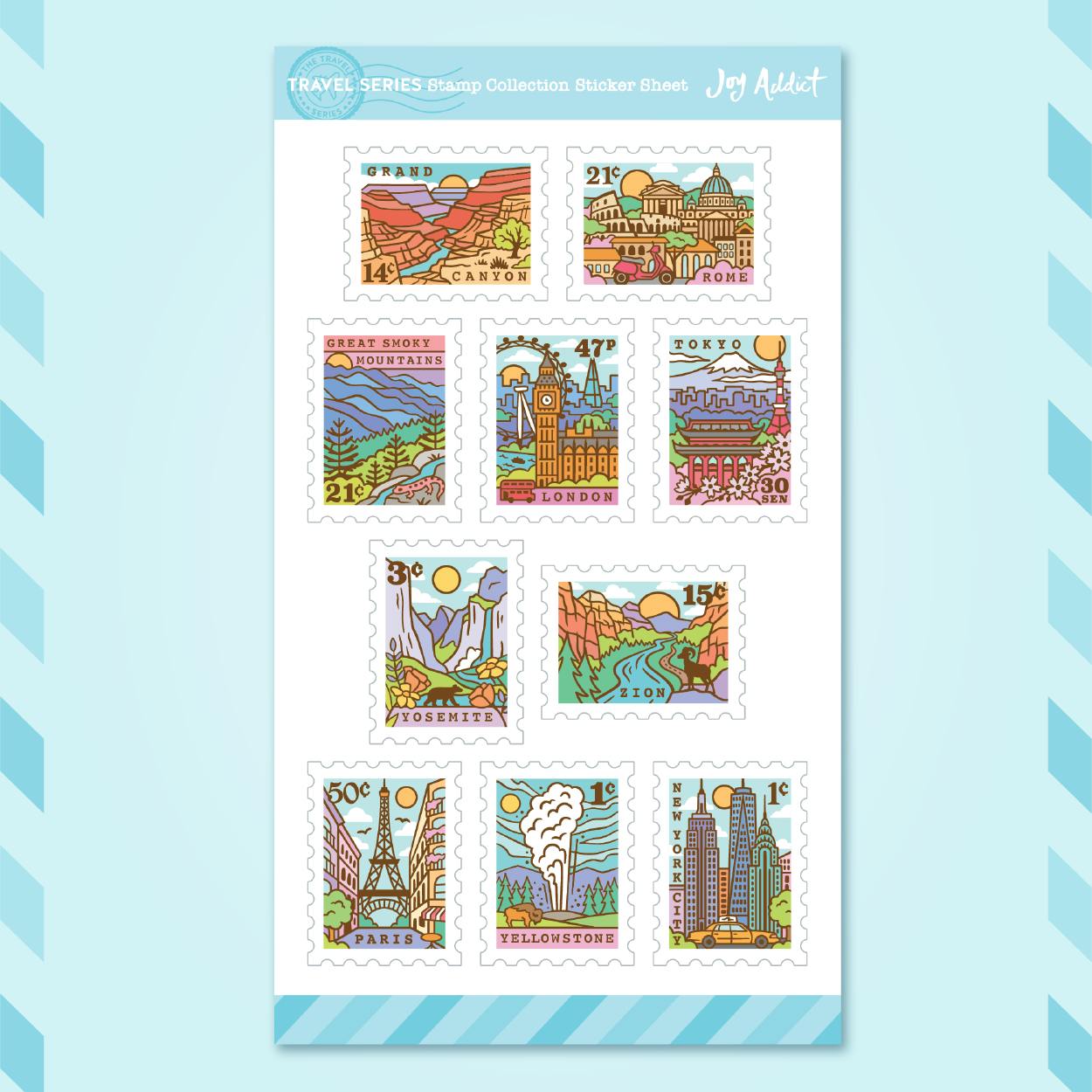 Travel Series Sticker Sheet
