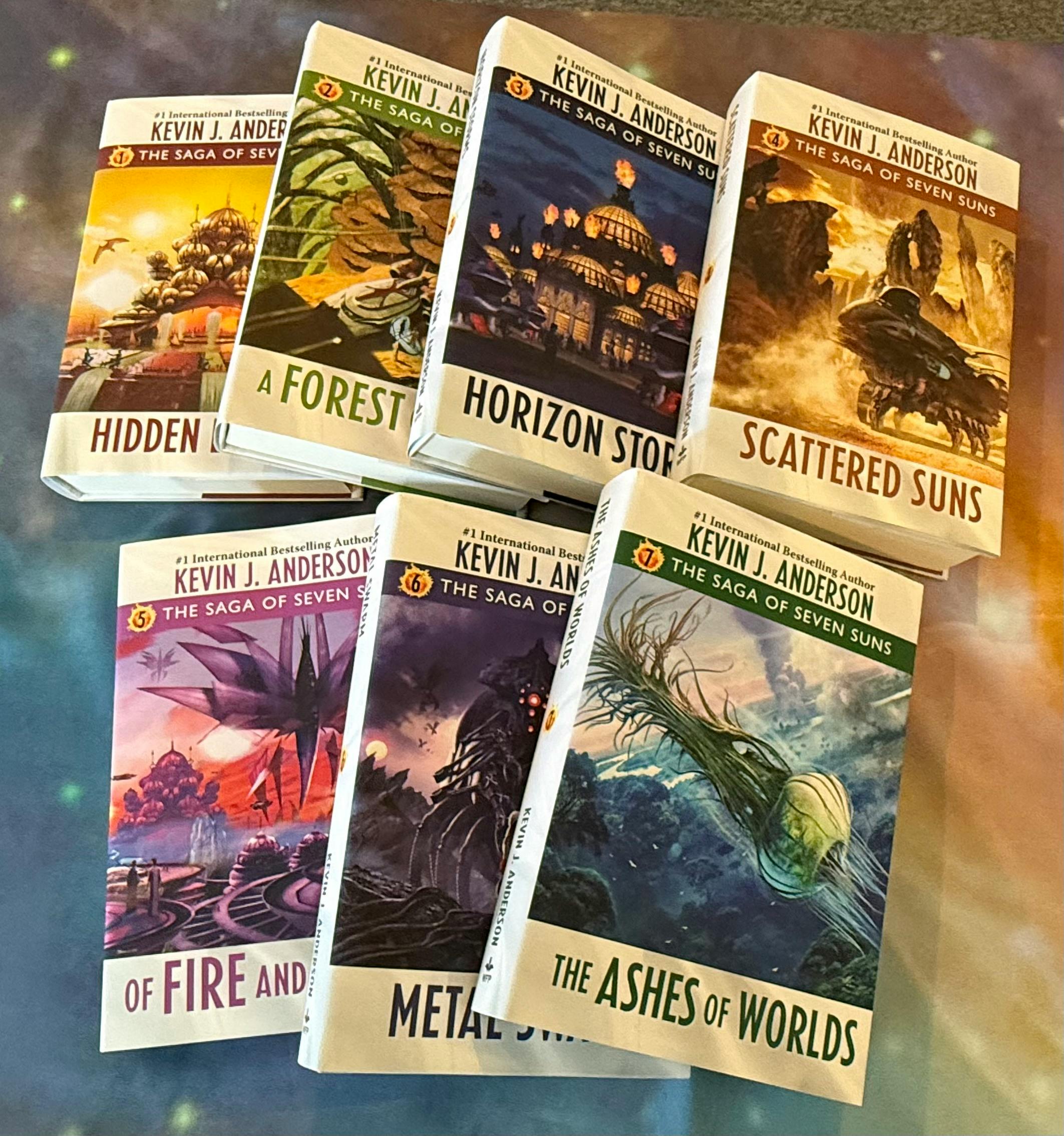 Saga of Seven Suns jacketed hardcover, core 7-novel series