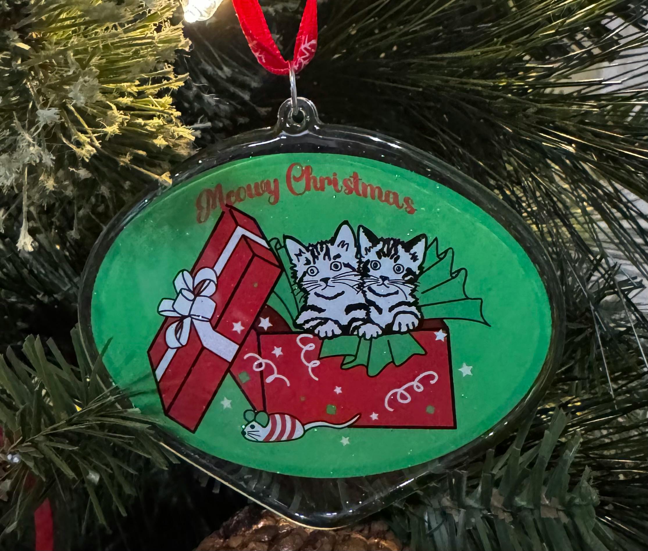 Meowy Christmas Ornament