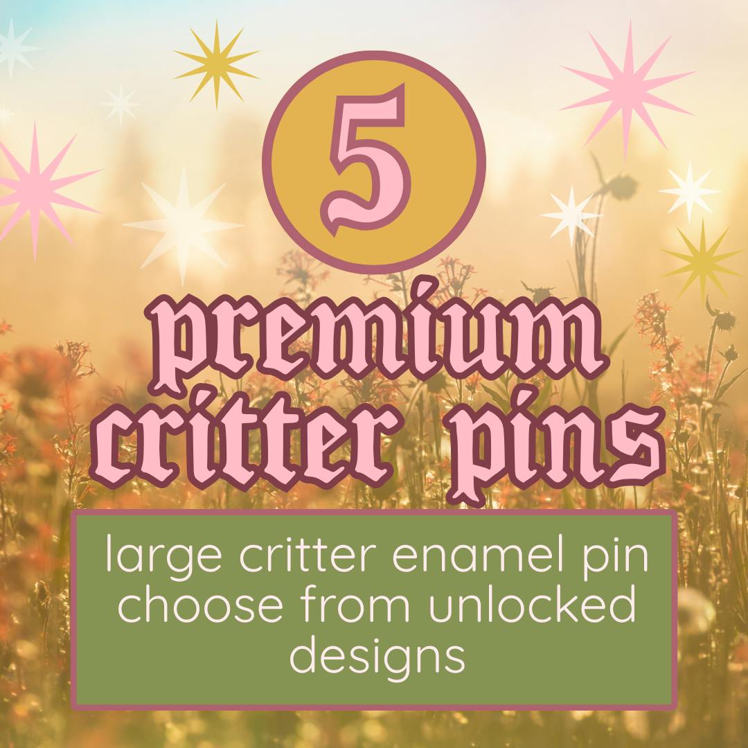 5 Premium Critter Pins