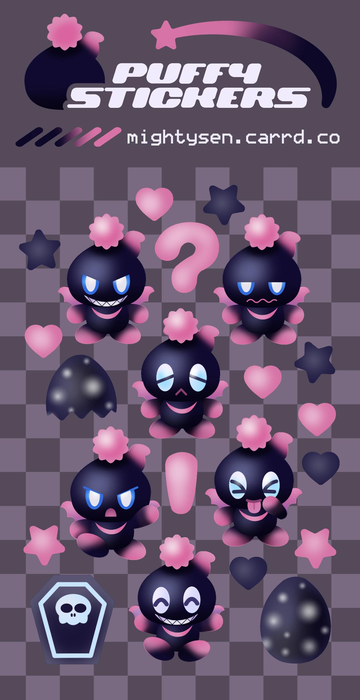 DARK CHAO PUFFY STICKERS