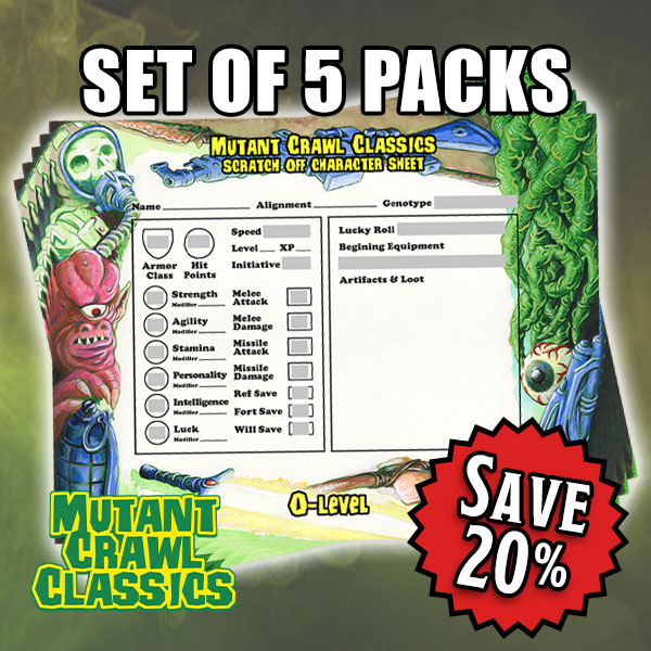5 Packs of MCC Zero-Level Scratch-off Sheets
