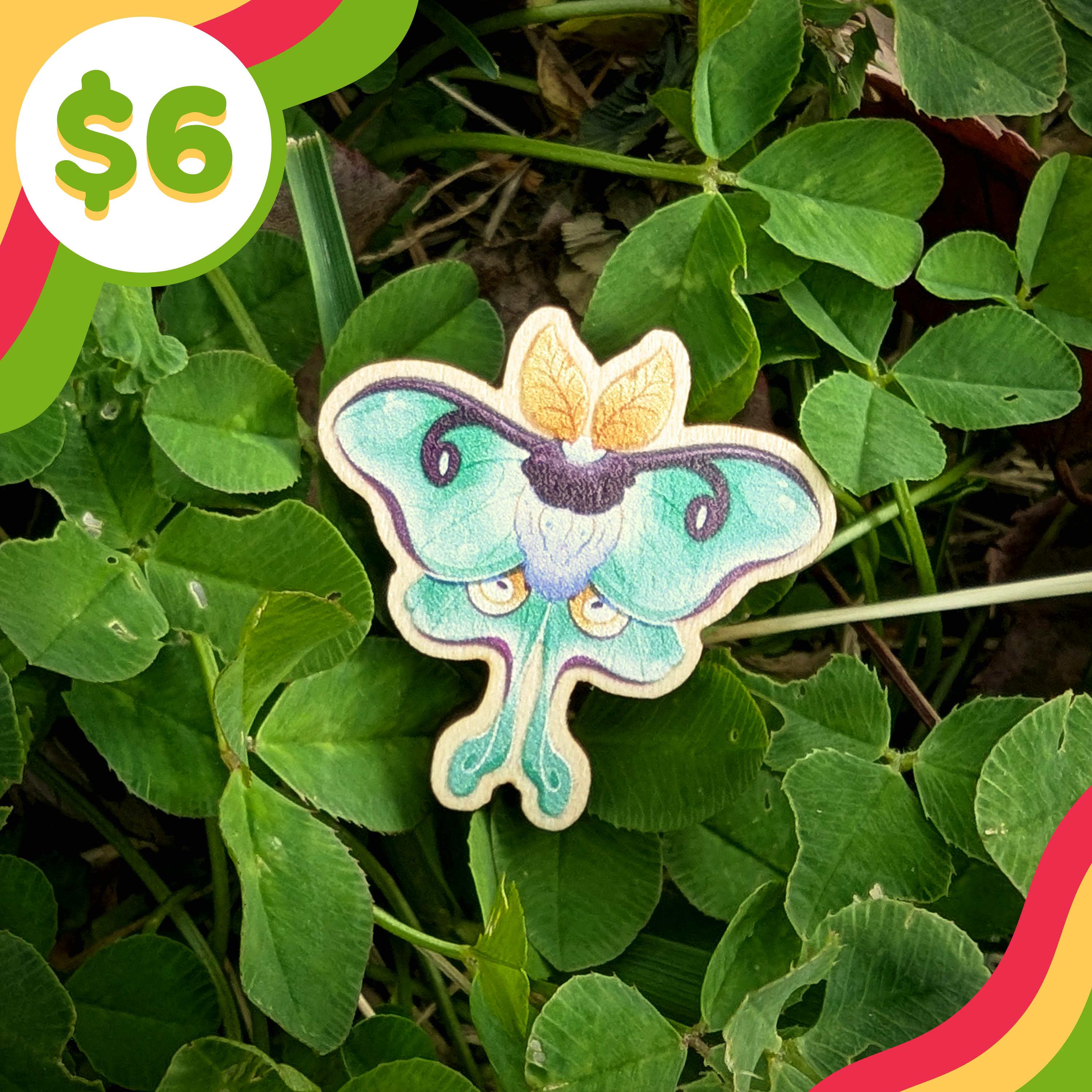 🌙 Moth Pin - Luna 🌙