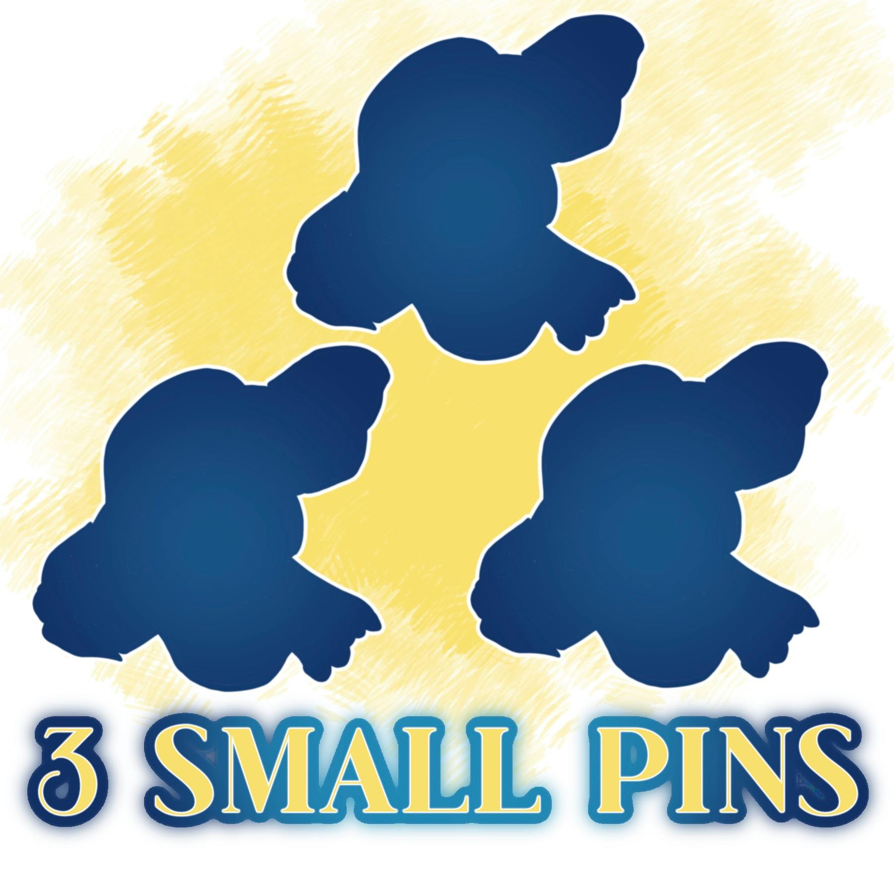 3 small pins