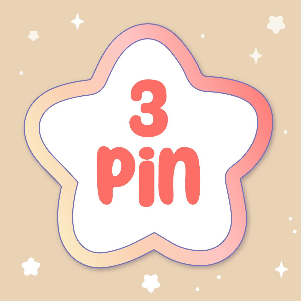 ✦ Three Enamel Pins
