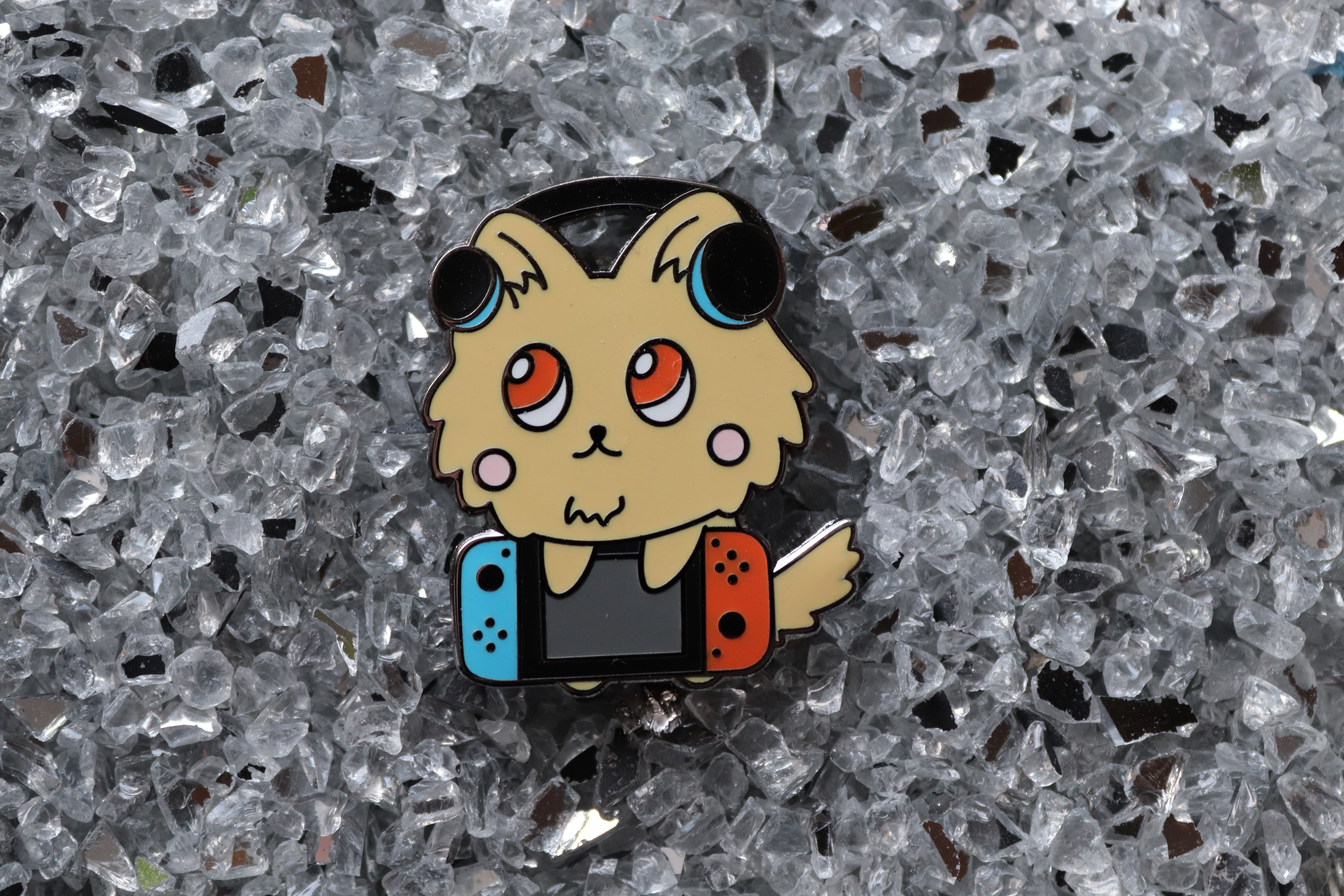 Switch neon gamer cat pin