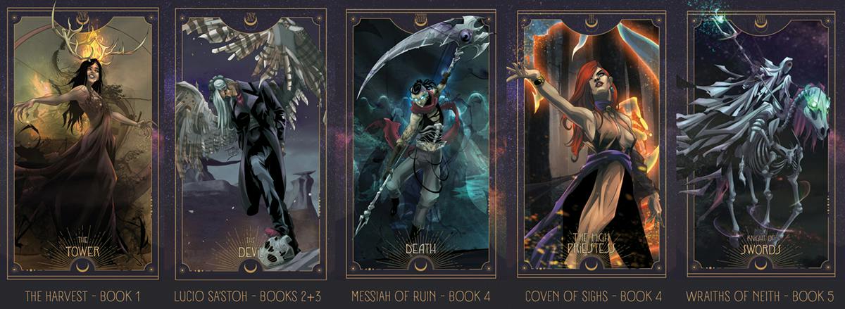 Tarot Trading Cards : Villains (5 Pack)