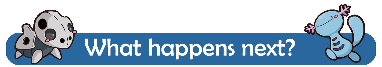 Header text: What happens next?