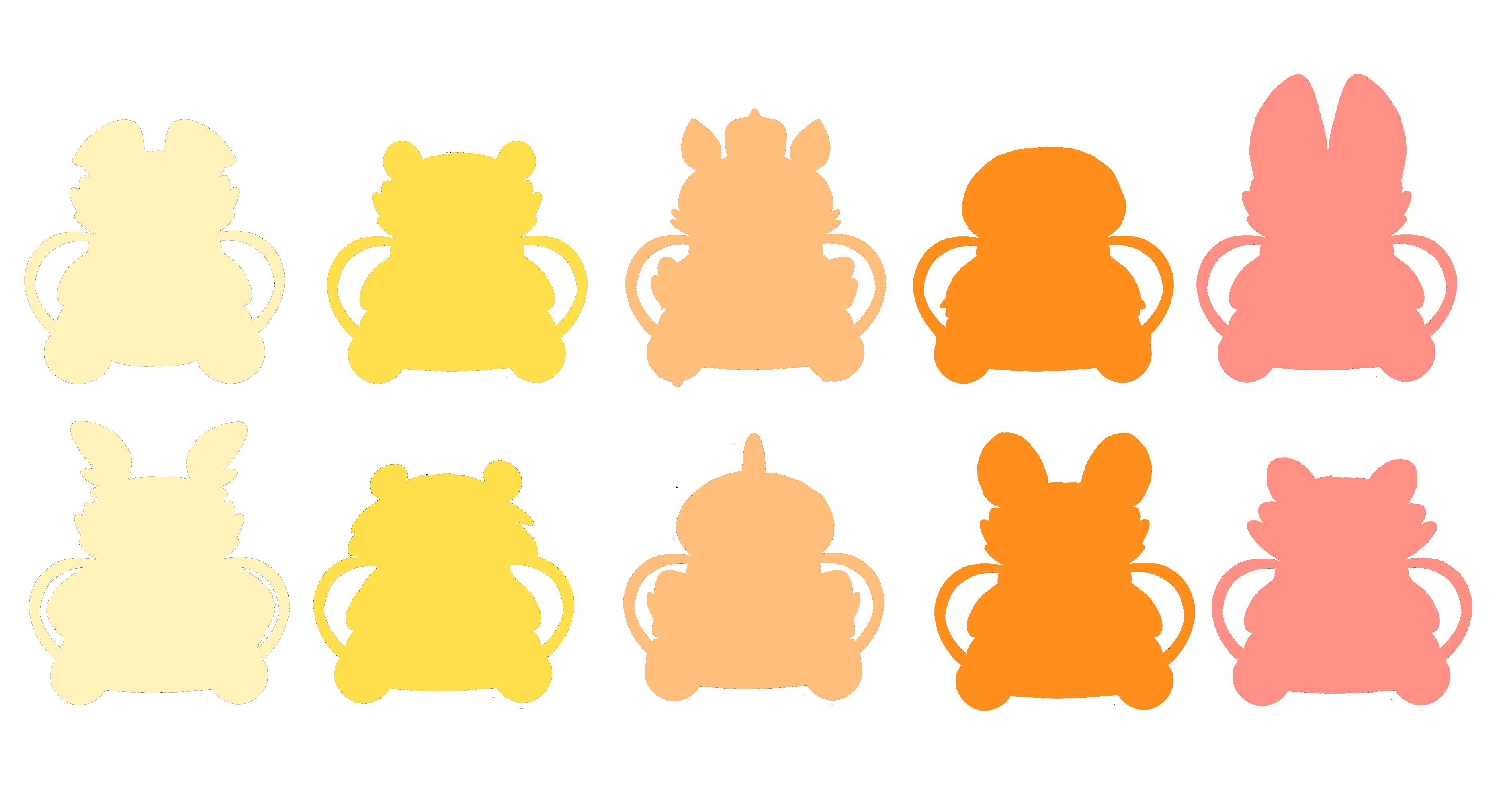 Ten Snug-Alongs Plush Backpacks!