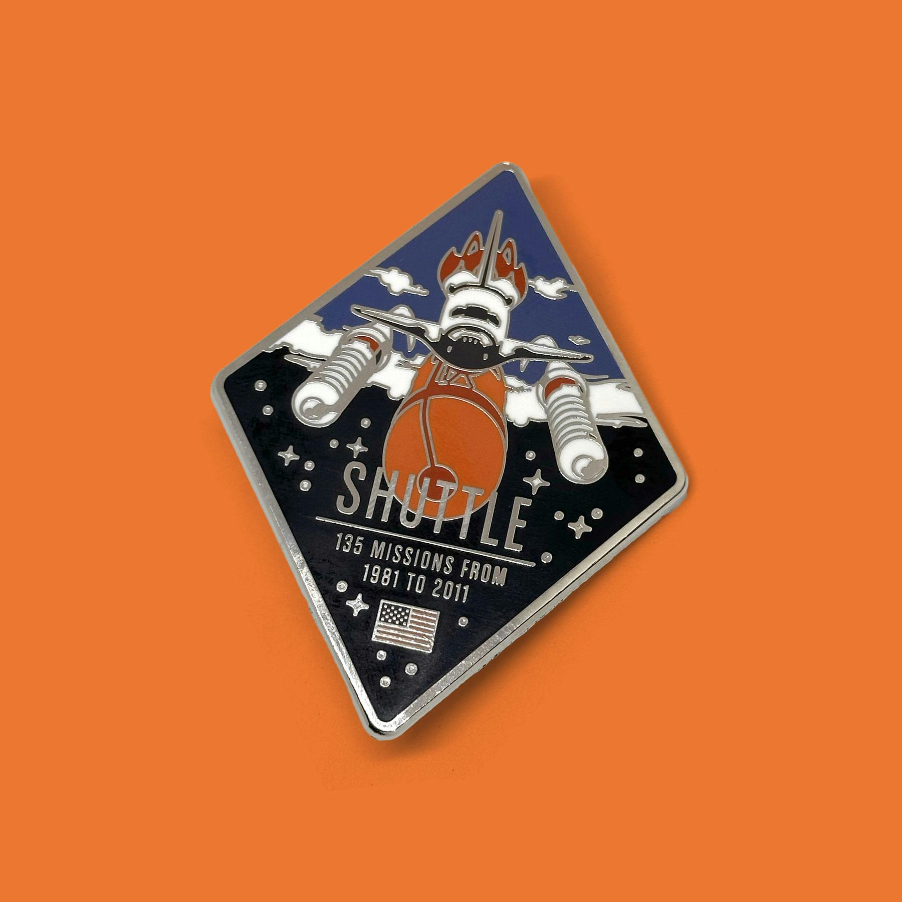 Shuttle Mission Enamel Pin