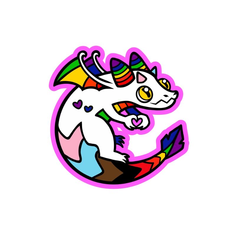 Add Pride Dragon Sticker