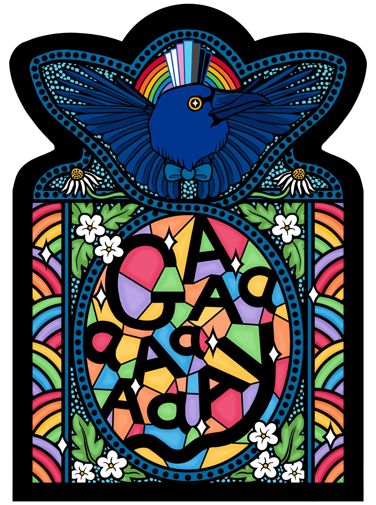 Crow 'gaaay' sticker