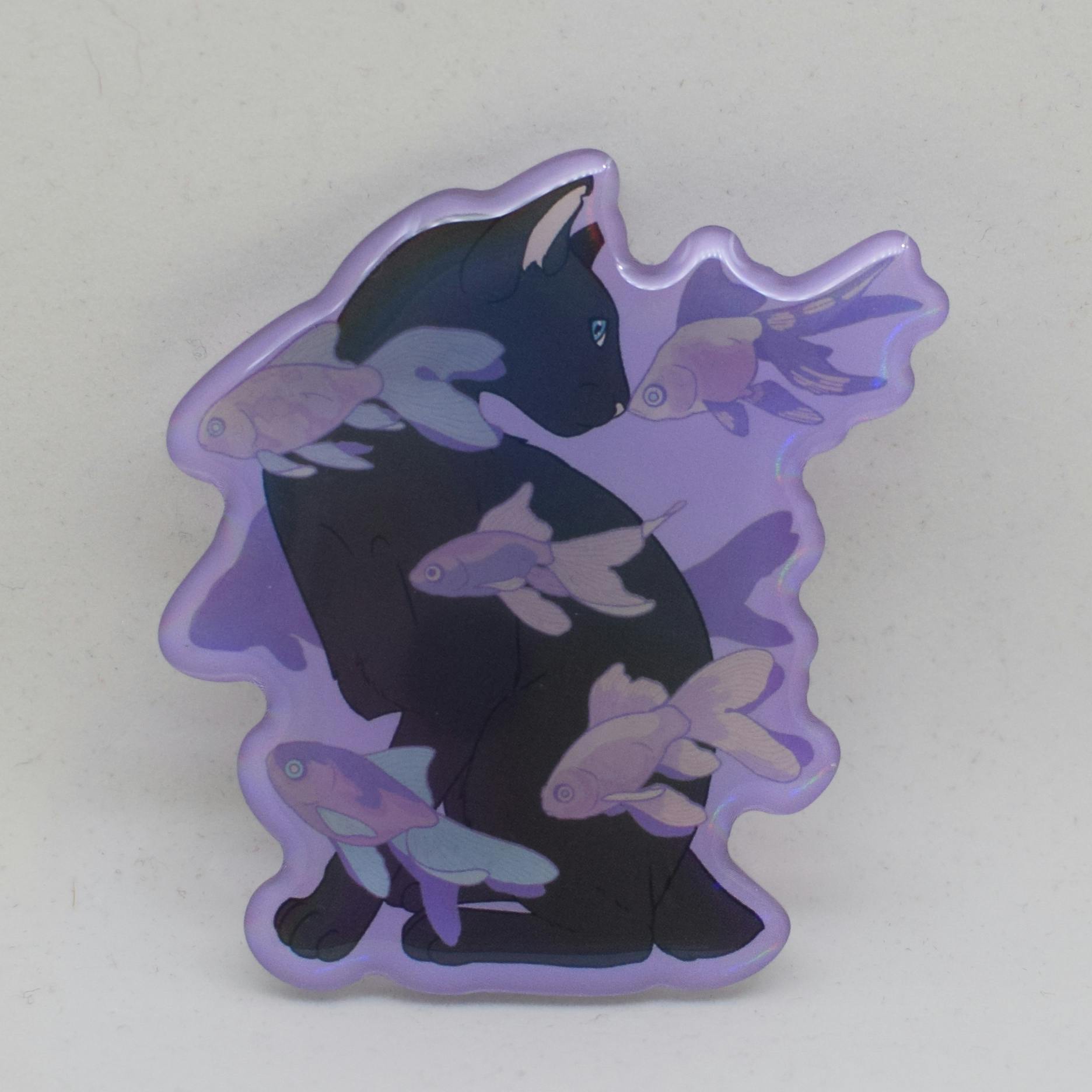 Minnow Holo Acrylic Magnet