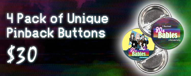 4 Pack of Unique Pinback Buttons