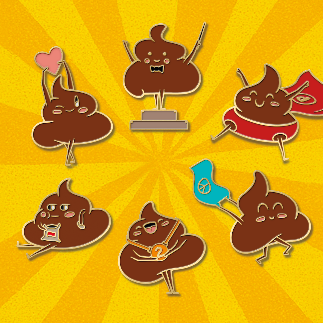 Poop Troop Enamel Pins (6)