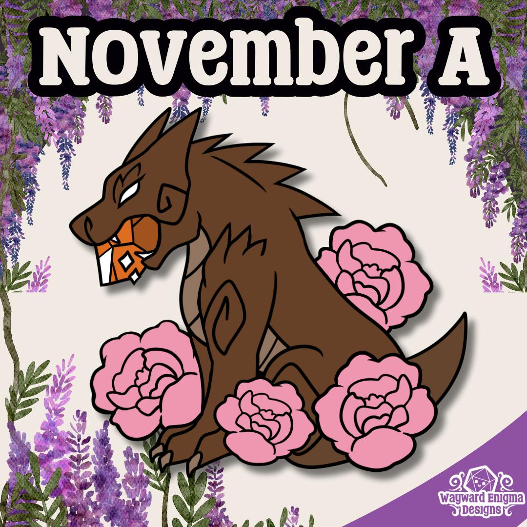 November A - Birthstone Beast Enamel Pin