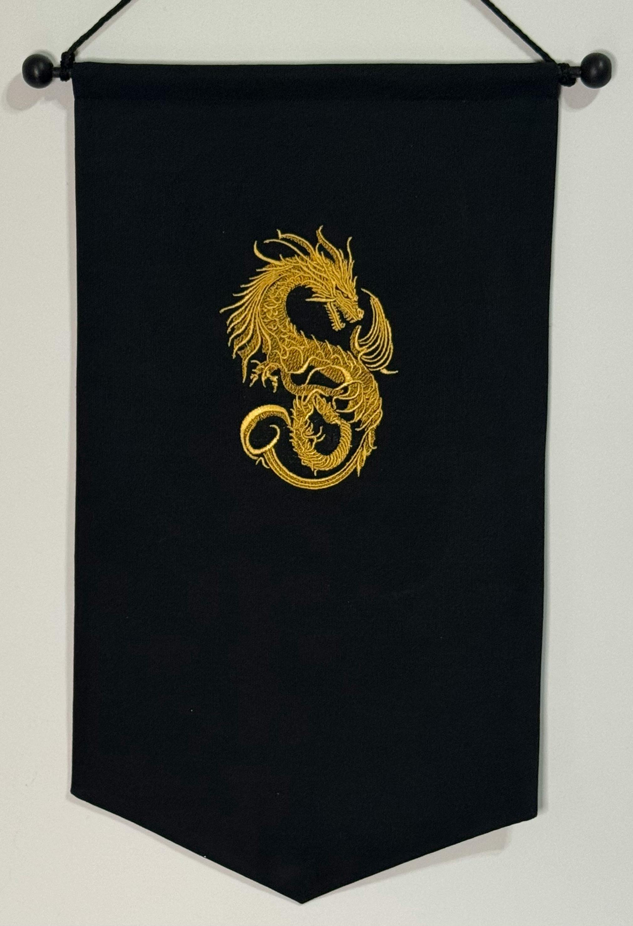 Gold Dragon on Black