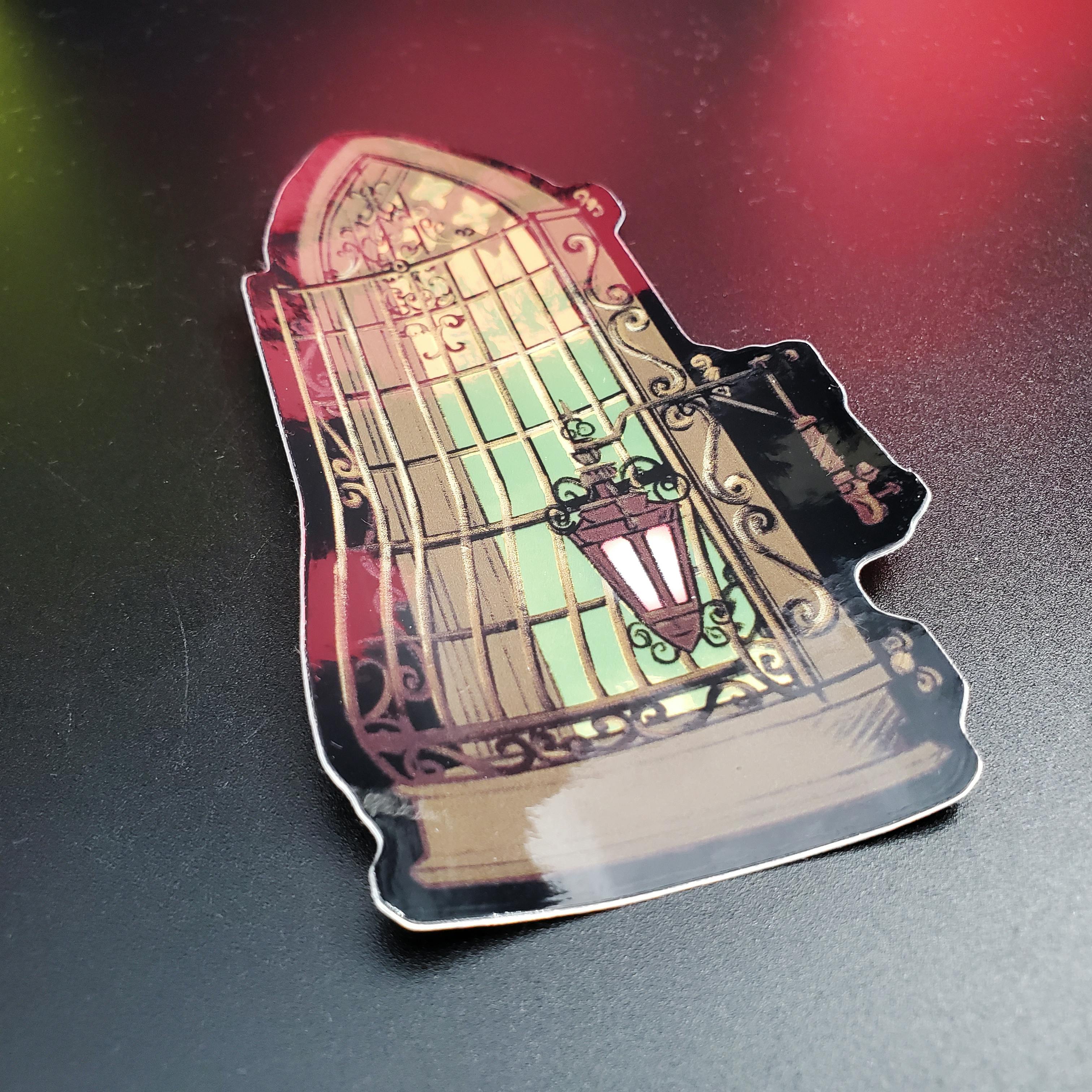  Bloodborne 'Gilbert's window' gold metallic sticker