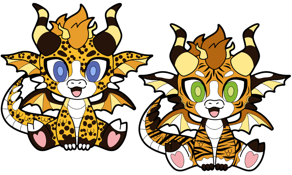 1x Feline Dragon (Special Edition) - Hard Enamel Pin of your Choice