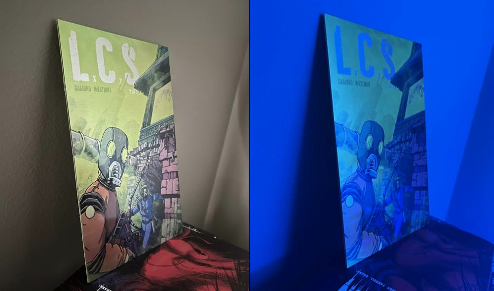 LCS 1-2 in GLOW IN THE DARK METAL!