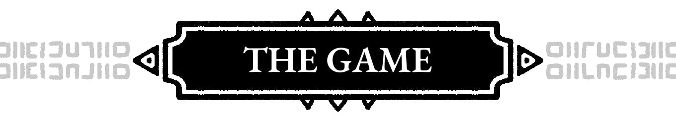 The words, "The Game" surrounded by stylized runes. 