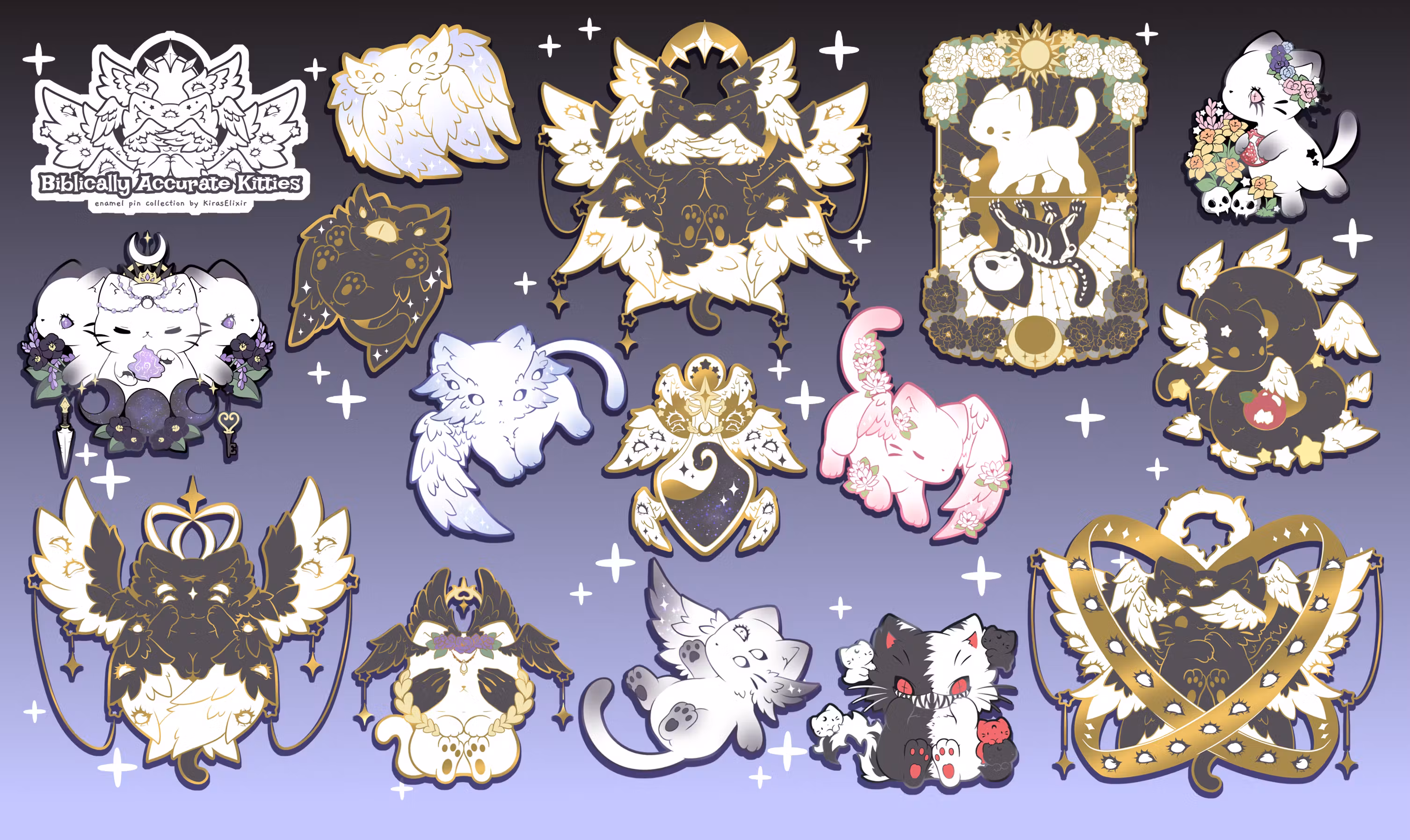 Biblically Accurate Kitties - Enamel Pins