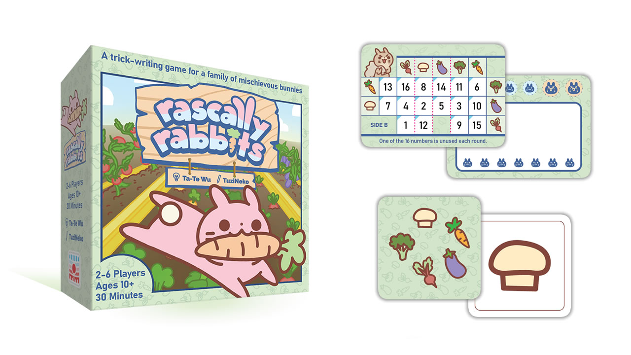 Rascally Rabbits | A One-Card Trick-Taker for 2–6 Players