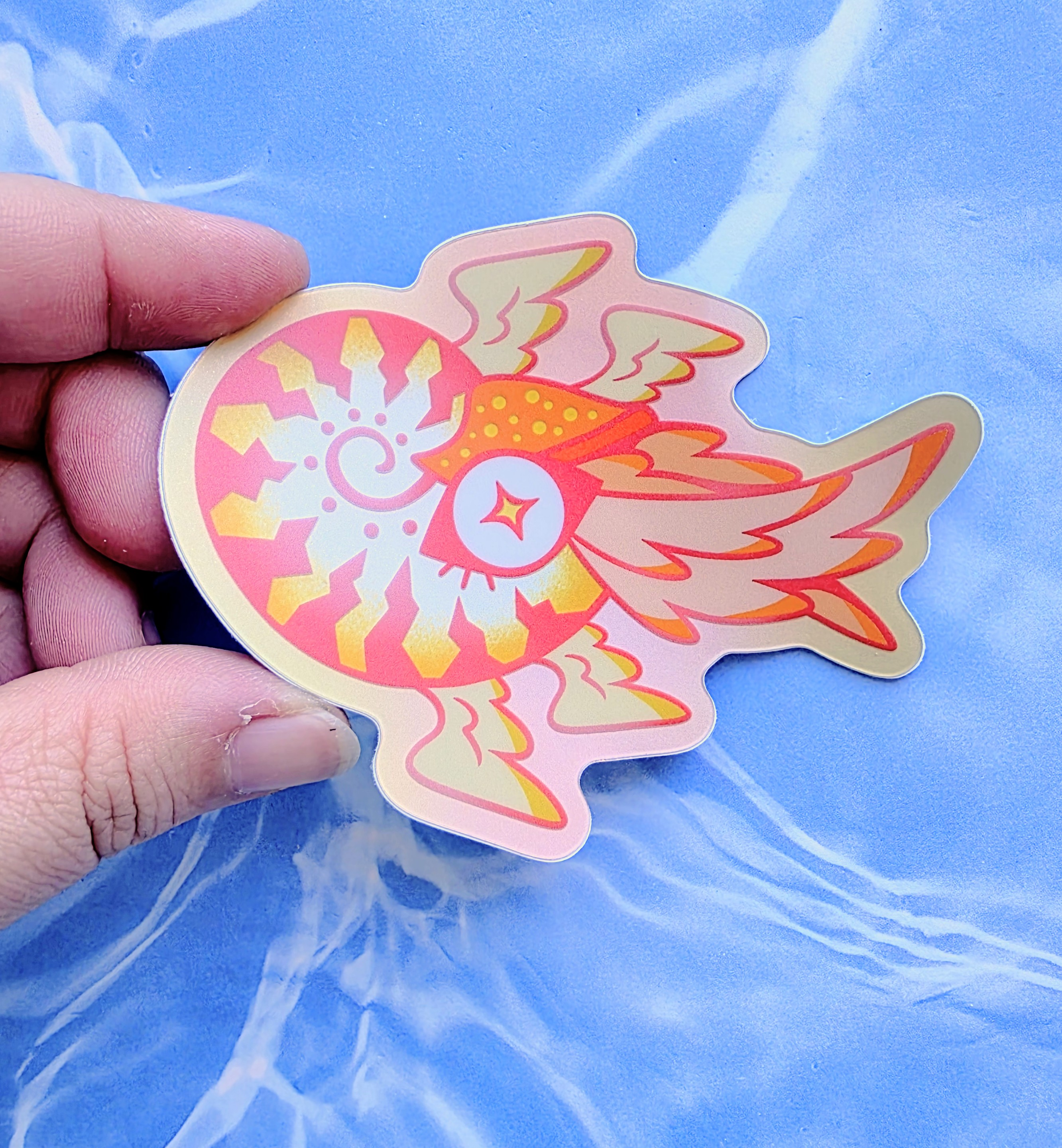 Star Gazing Nautilus | 3 inch soft matte holo sticker