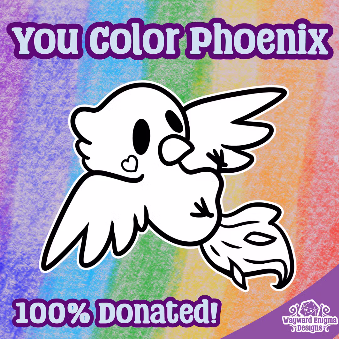 You Color Phoenix Sticker