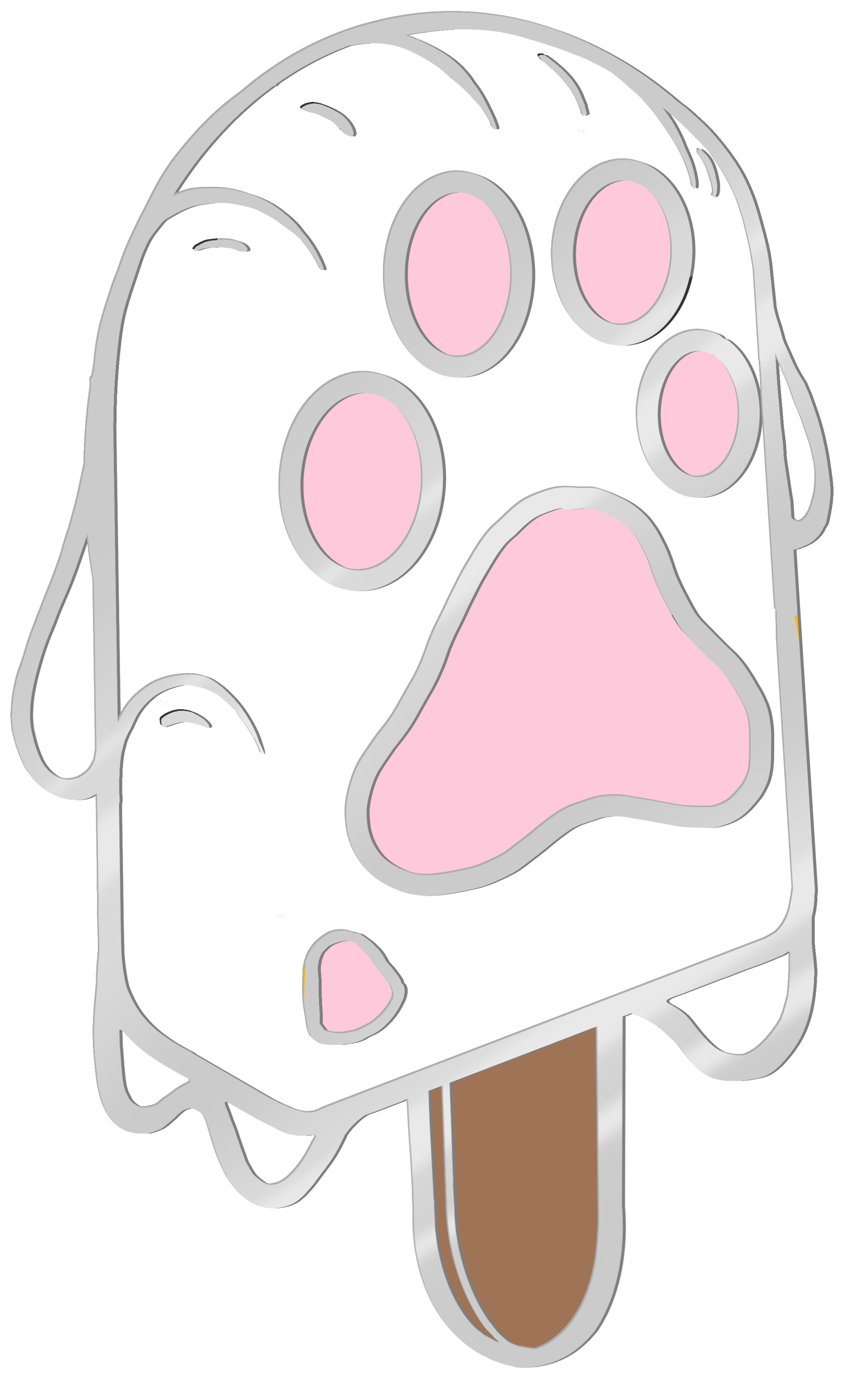 Paw Popsicle - White