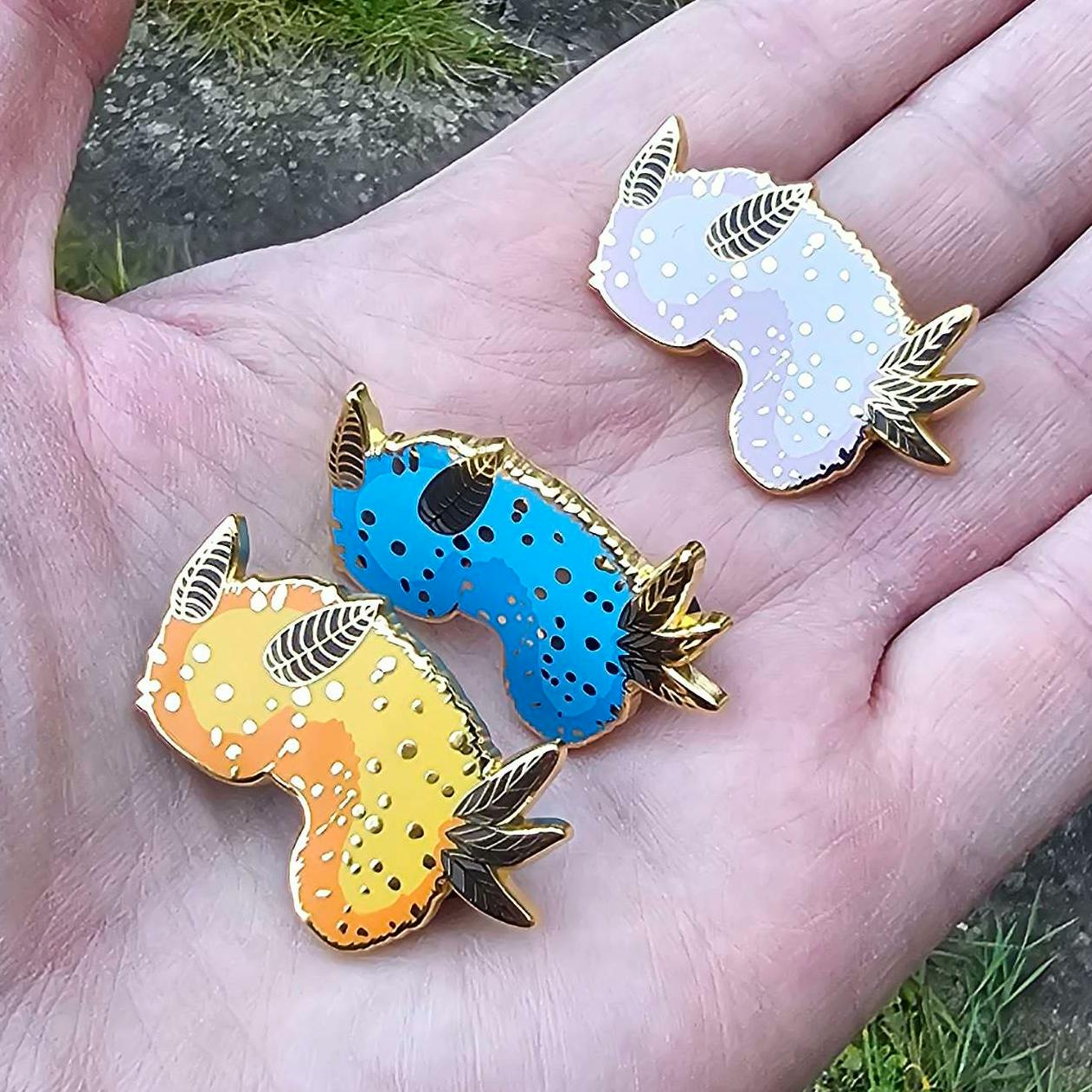 Orange Sea Bunny Mini Pin	