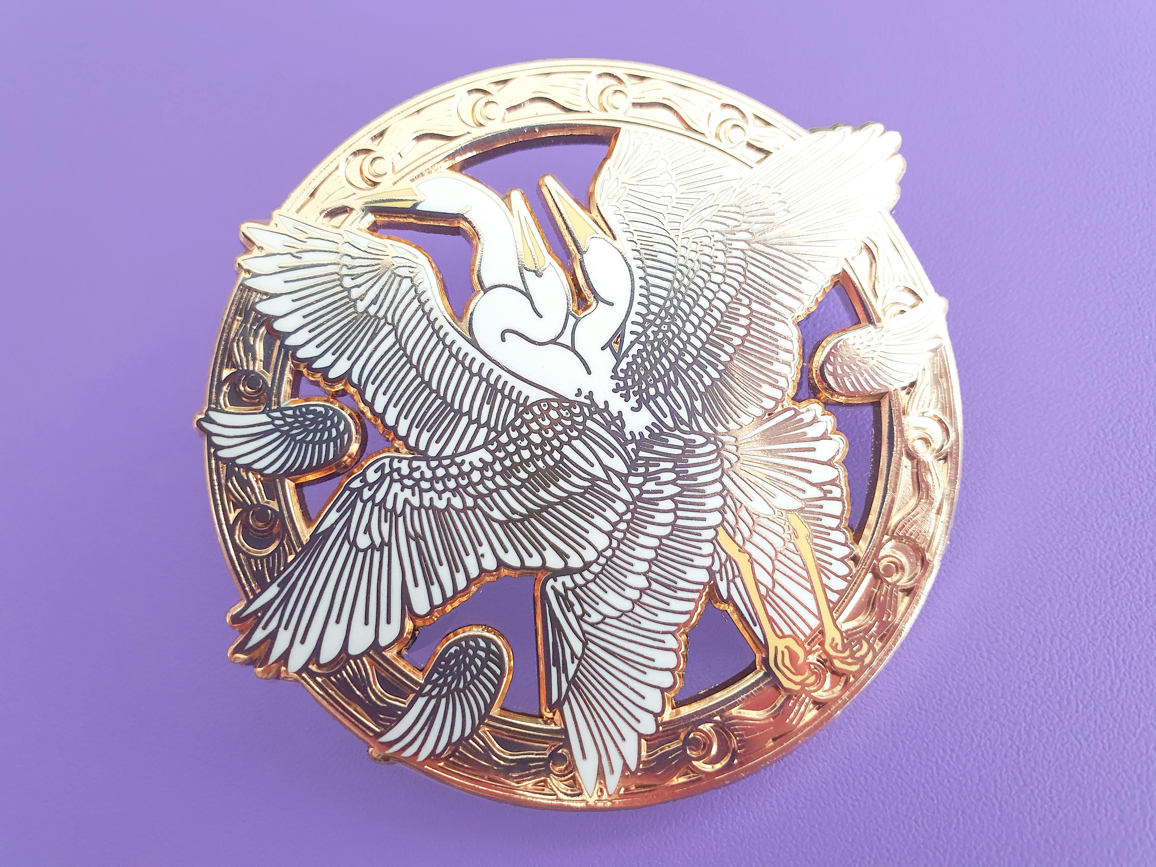 Celestial Bird Pin - Gold