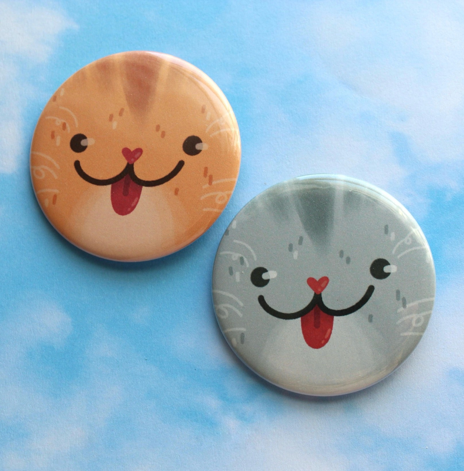 Silly Cat Button