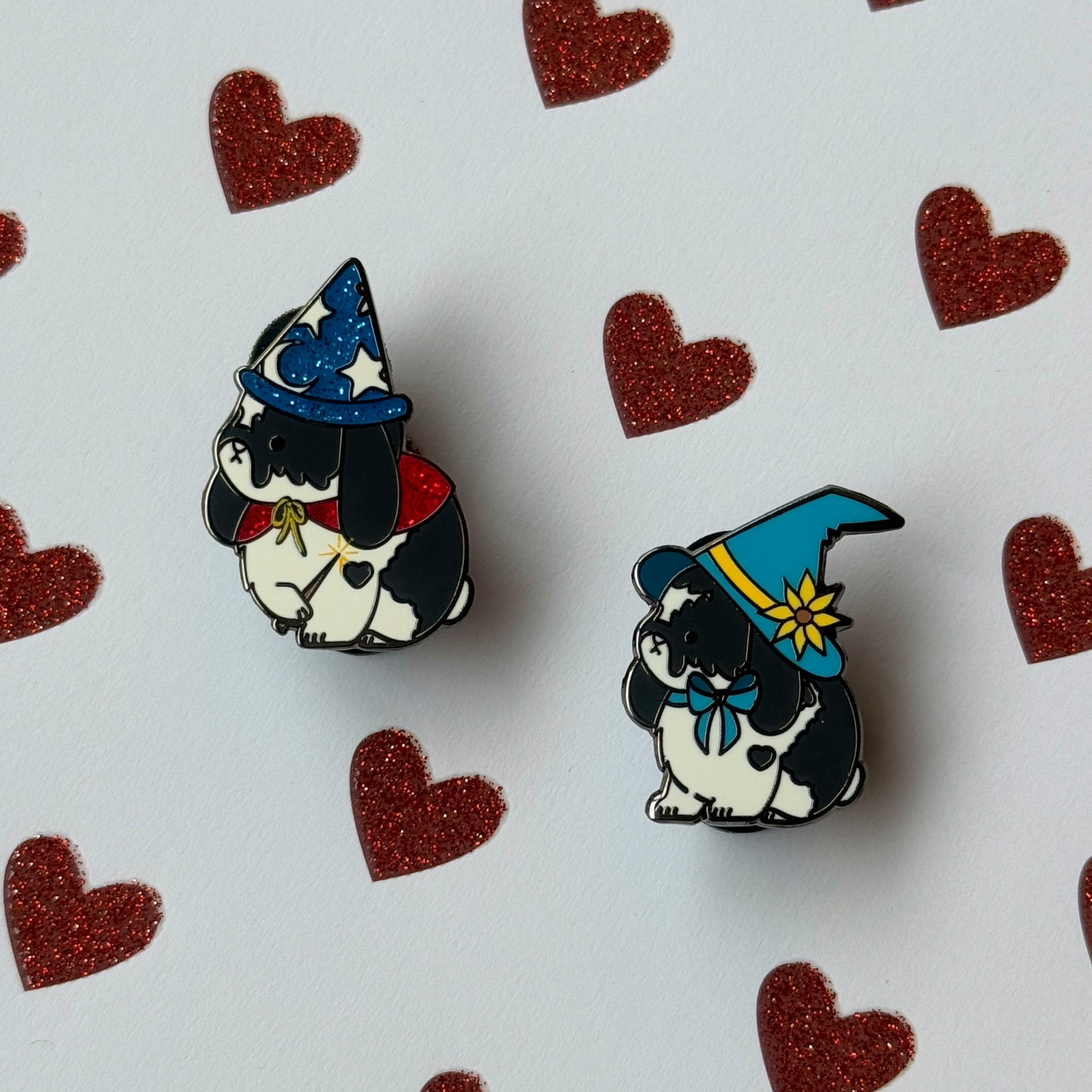 Magic Bunny Enamel Pin Pair 