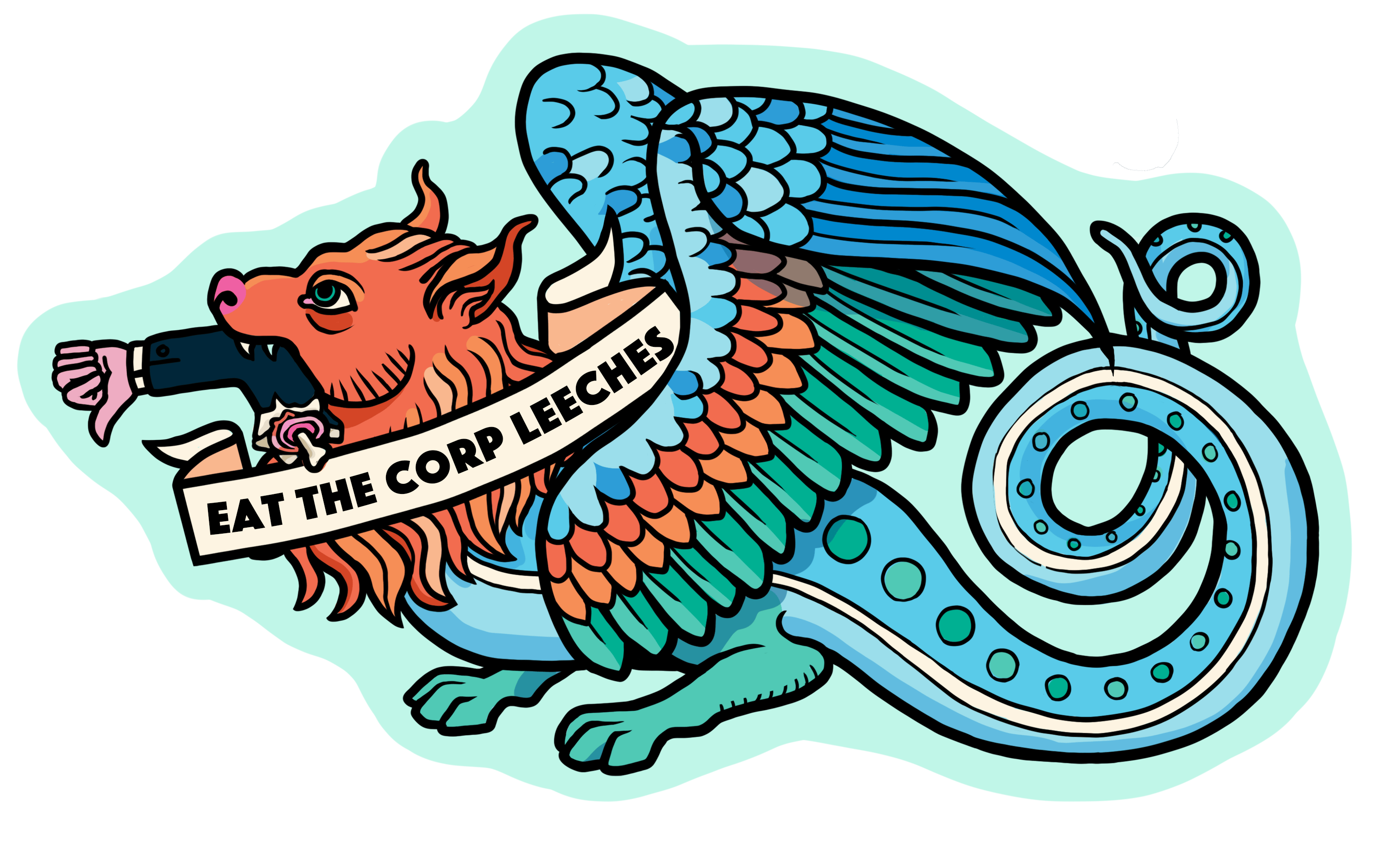 Eat the Corp Leeches Sticker