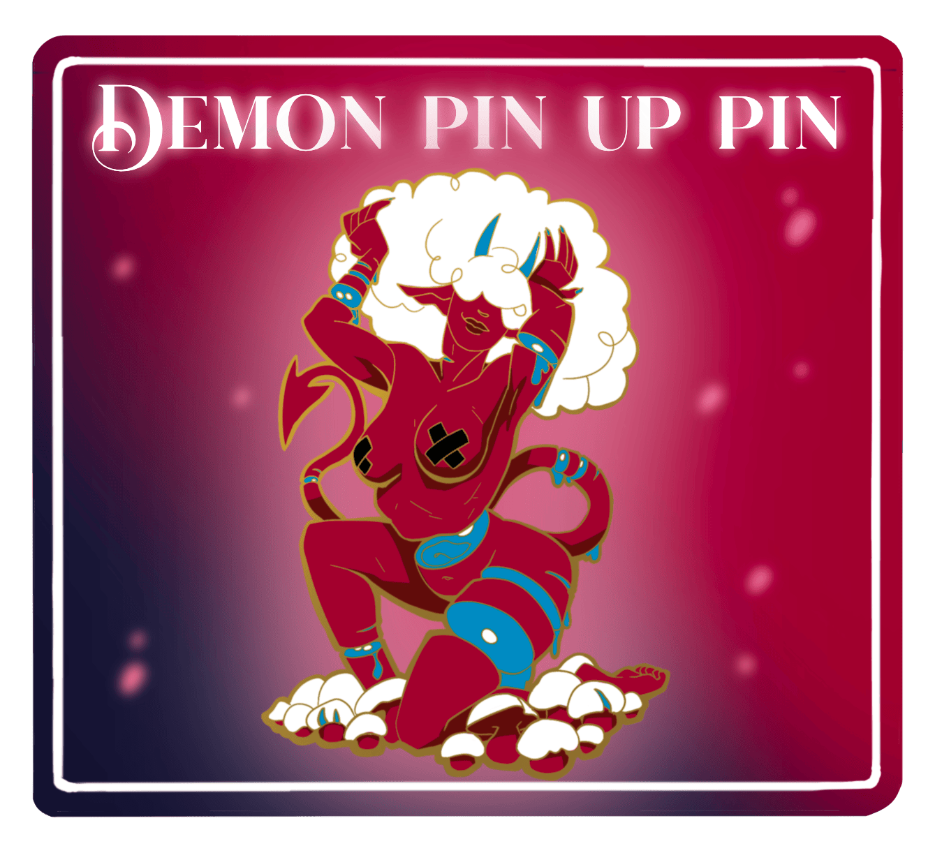 1 demon pin up pin