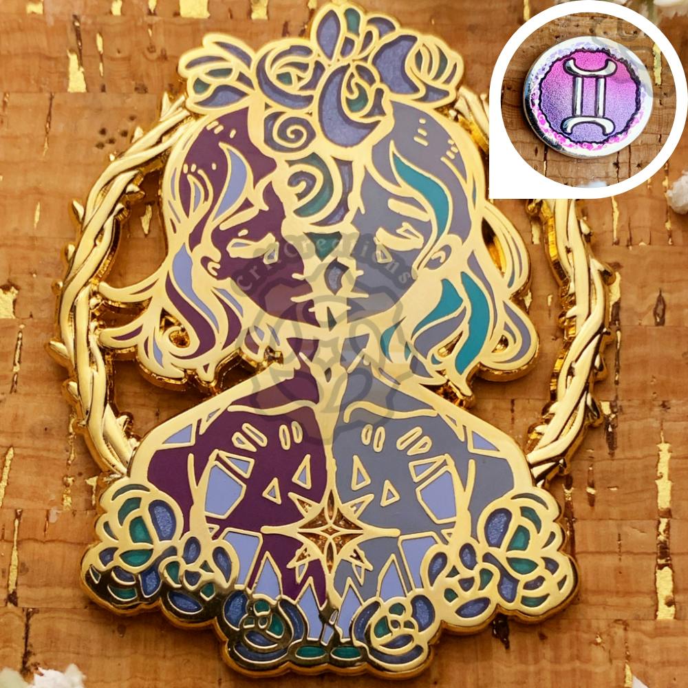 Celestial Coronation: Zodiac Jun Alexandrite Gemini Set