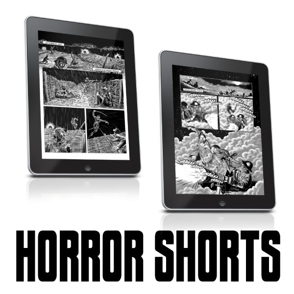 Horrors of War: two five-page monster/war comics