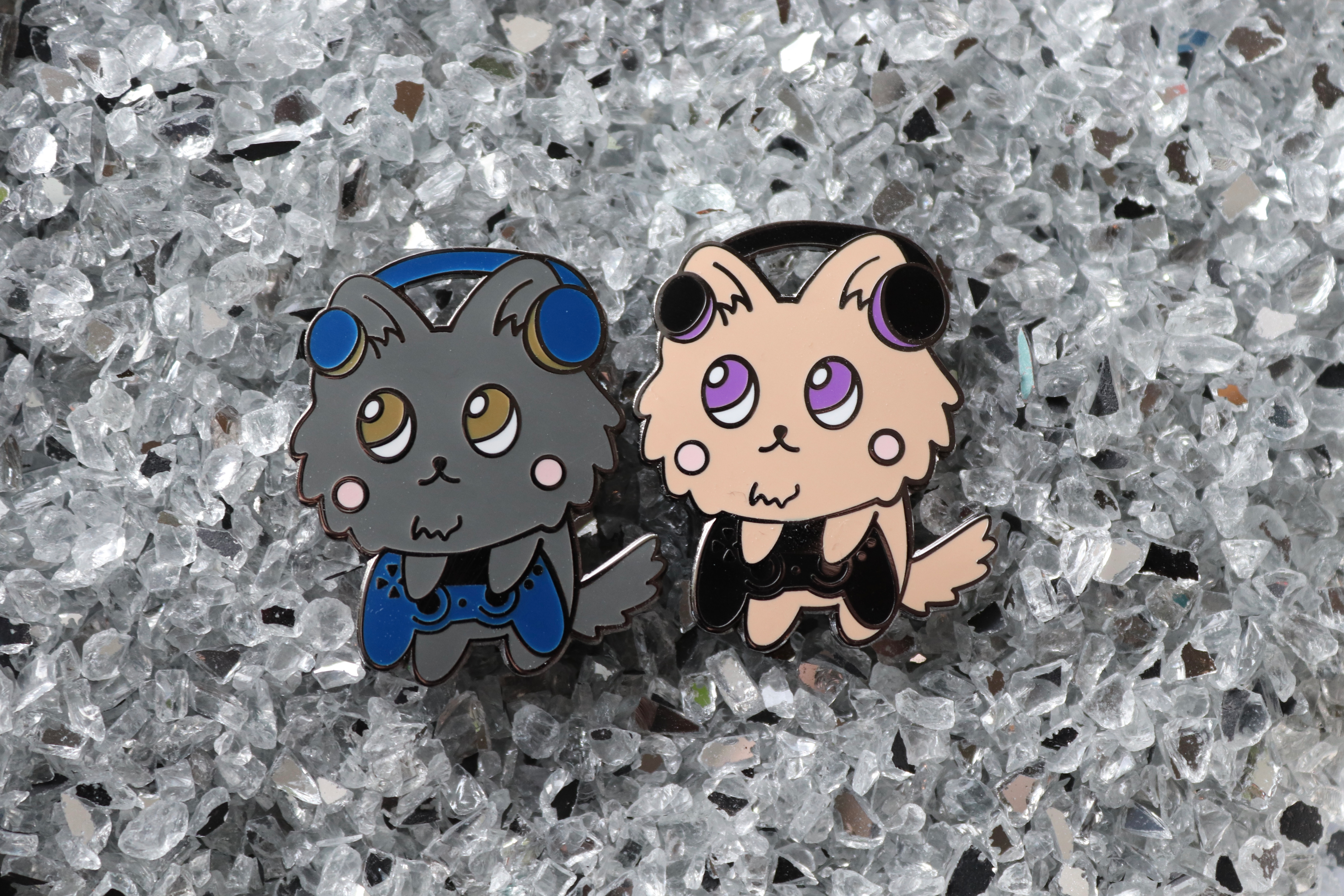 Controller bundle gamer cats pins